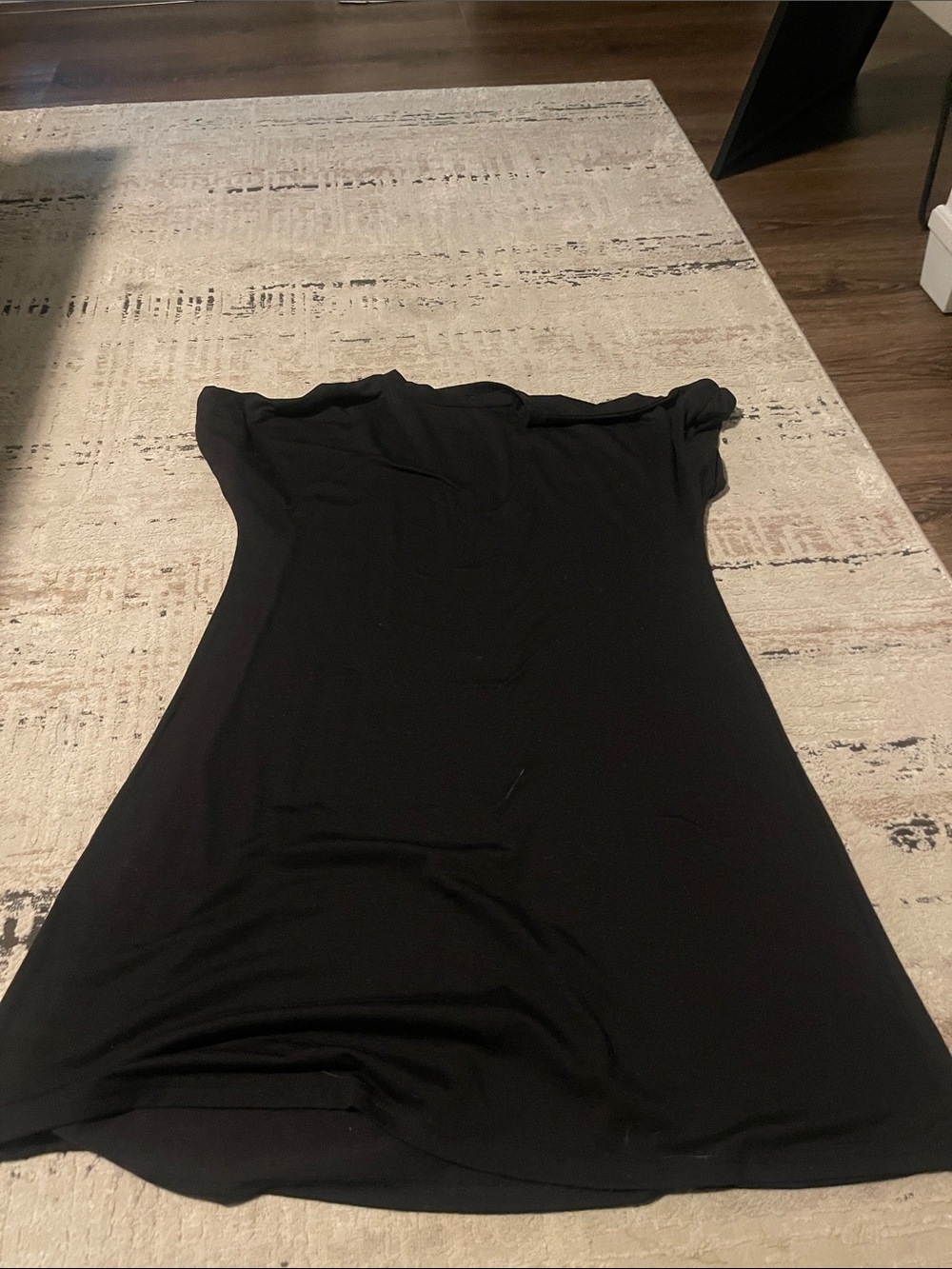 SHEIN Black Midi Dress with Short Sleeves